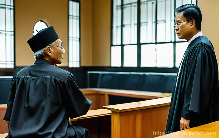 회복적 정의를 위한 효과적인 의사소통 기법 - **Prompt:** A vivid split image contrasting two forms of justice in a Malaysian context. On the left...